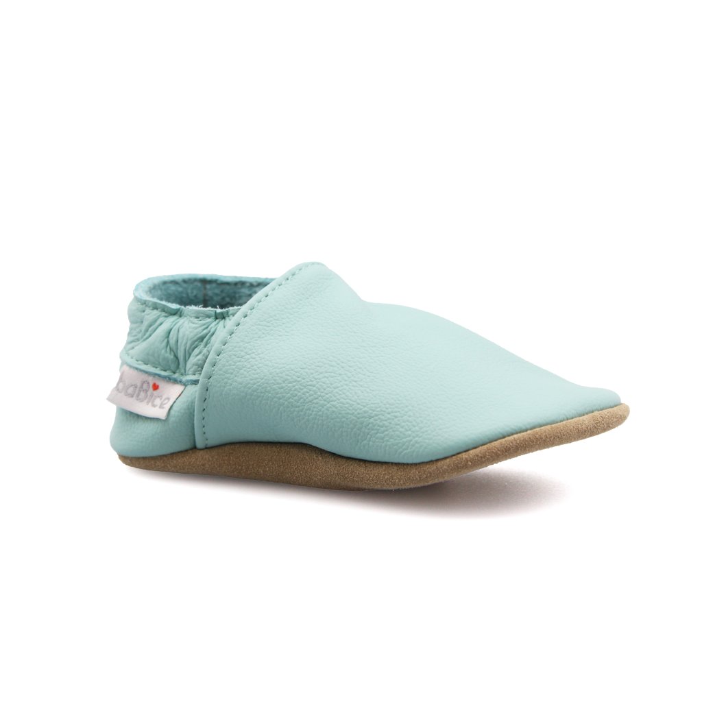 baBice Plain Light Mint Krabbelschuhe