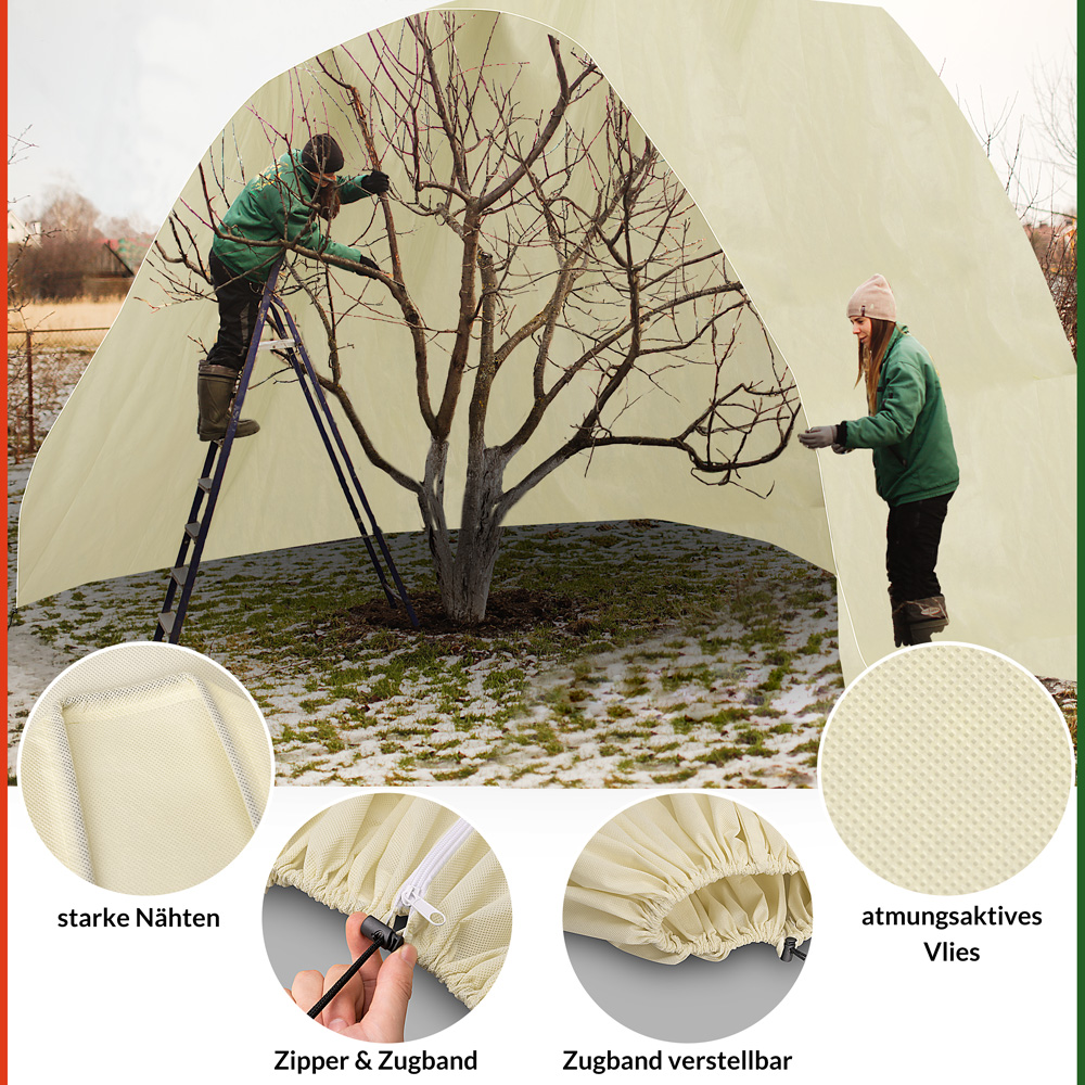 Casaria Gardebruk® Pflanzenschutzhaube Beige 2,5x3,6m