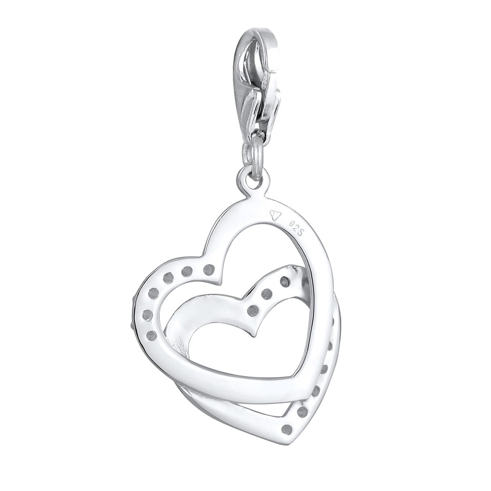 Nenalina Nenalina Amulette Femmes pendentif cœur avec zircon en argent sterling 925 Pendentif
