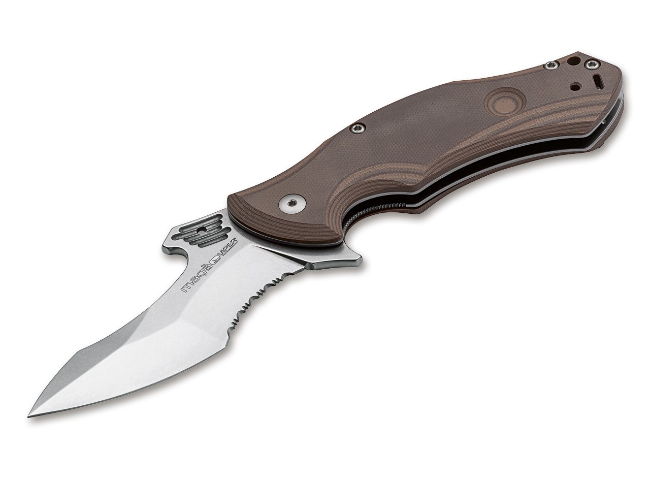 Magà Stone Washed Mixed G10 Serrated