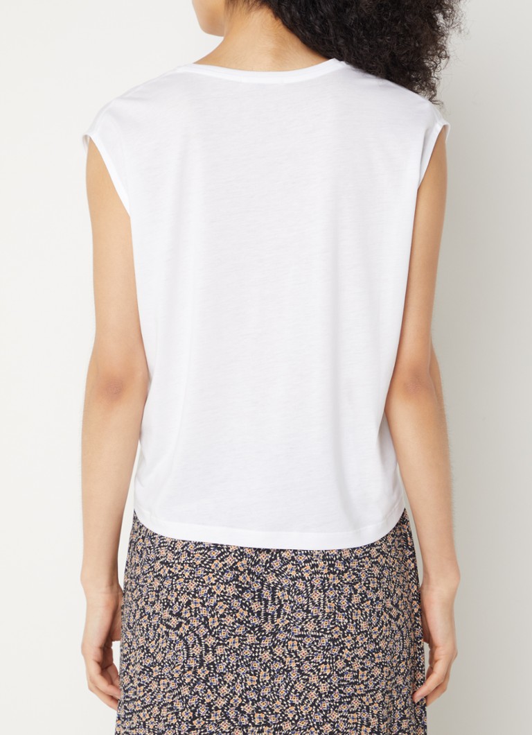T-shirt Sessùn The V in misto lyocell con maniche a V