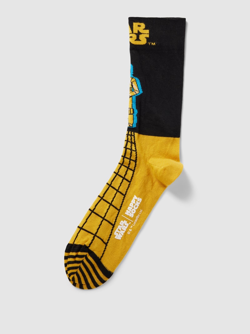 Socken mit Motiv-Print Modell 'Star Wars™ C-3PO' in gelb