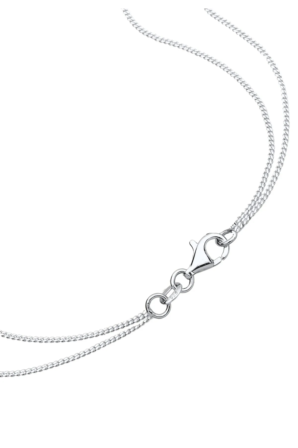 ELLI  Halskette Feder Boho Kristalle 925 Silber