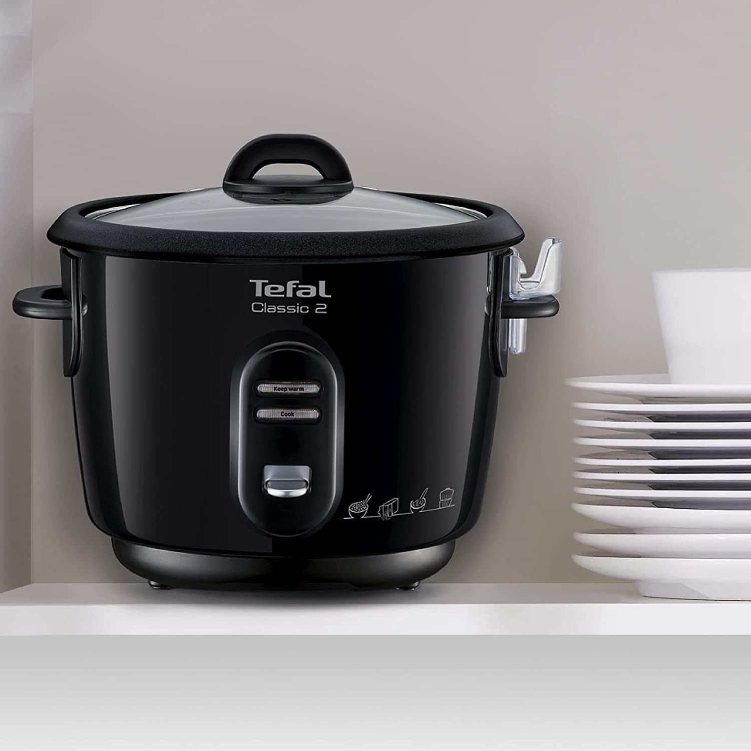 Tefal Schongarer Tefal RK102811 Reiskocher Classic, 500 W, Warmhaltefunktion & Dampfgarfunktion