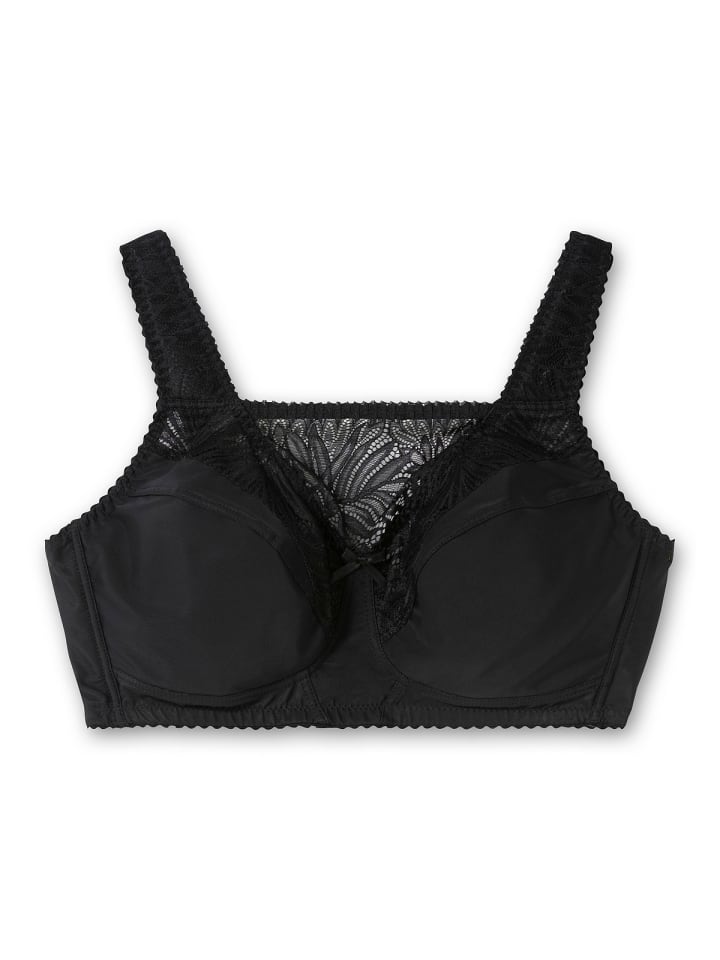 sheego BH ohne Bügel in schwarz günstig kaufen
