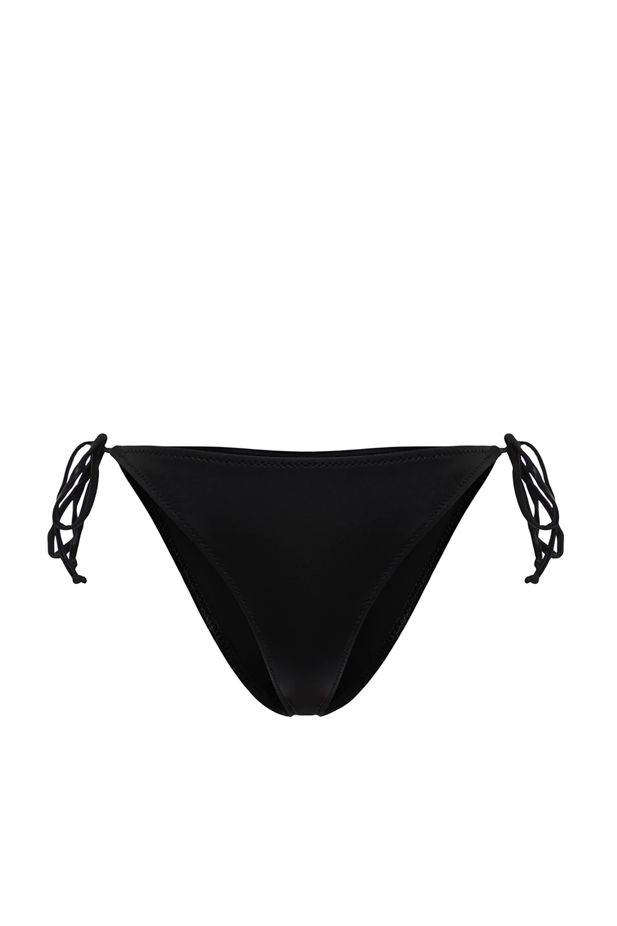 Trendyol Collection  Schwarze, geschnürte, helllackbedruckte brasilianische Bikinihose TBESS23BA00315