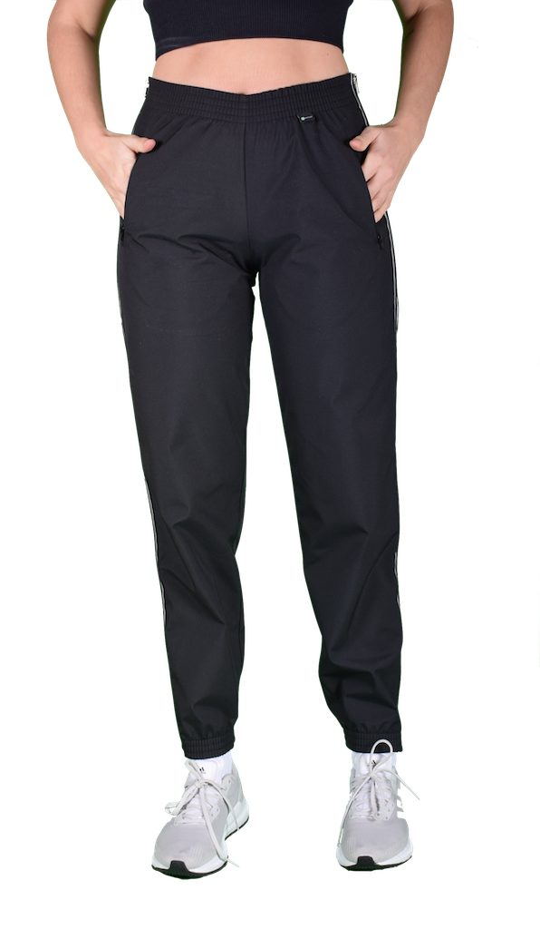 sporthoch2 Funktionshose Sporthose HOSE TRAINING_Outdoor für Frauen 2-Wege-Reißverschlusssystem am Bein, reflektierende Streifen am gesamten Bein