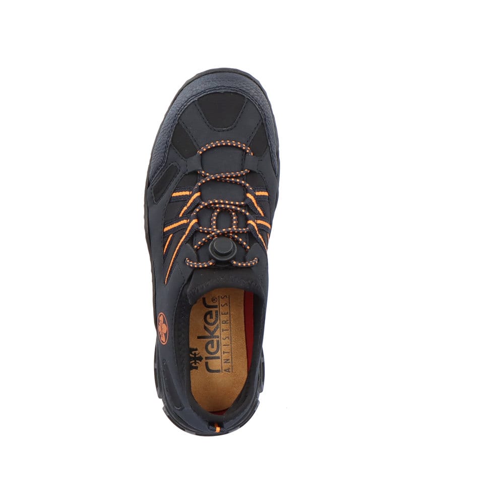 Rieker Damen Slipper marineblau-orange