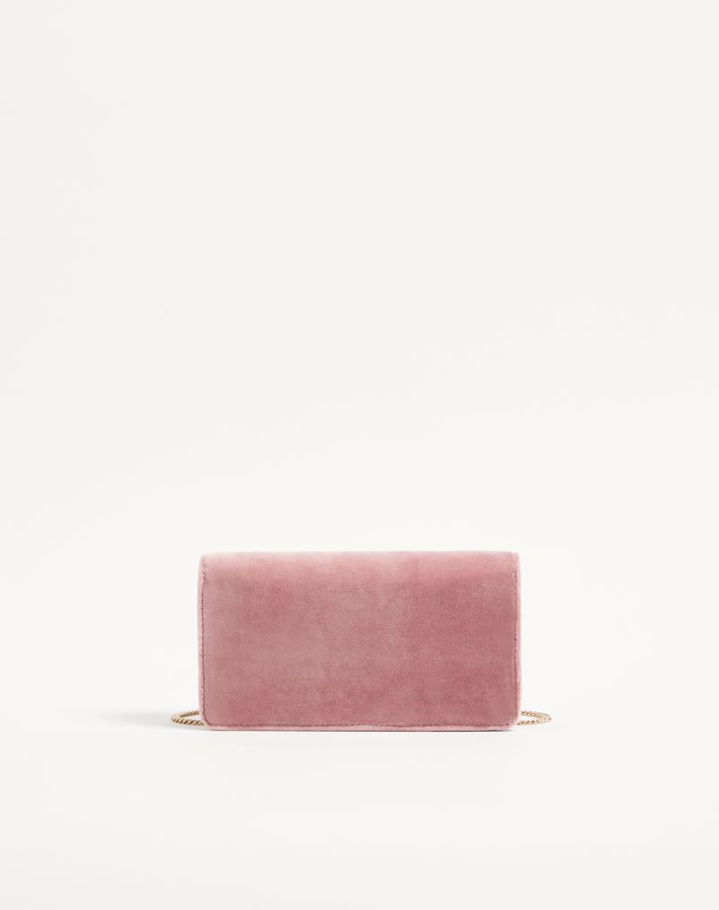 Mini bolsa de ombro de veludo exclusiva VLogo