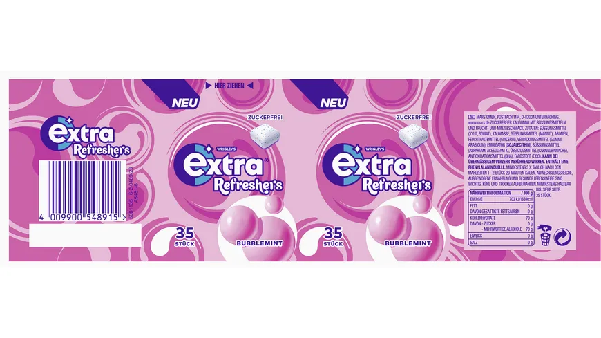 Wrigley's Extra® Refreshers Dose Bubblemint