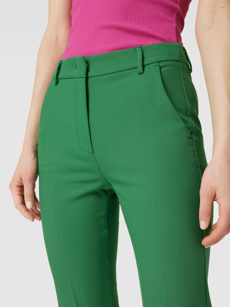 Hose mit Bügelfalten Modell 'RANA' in grün