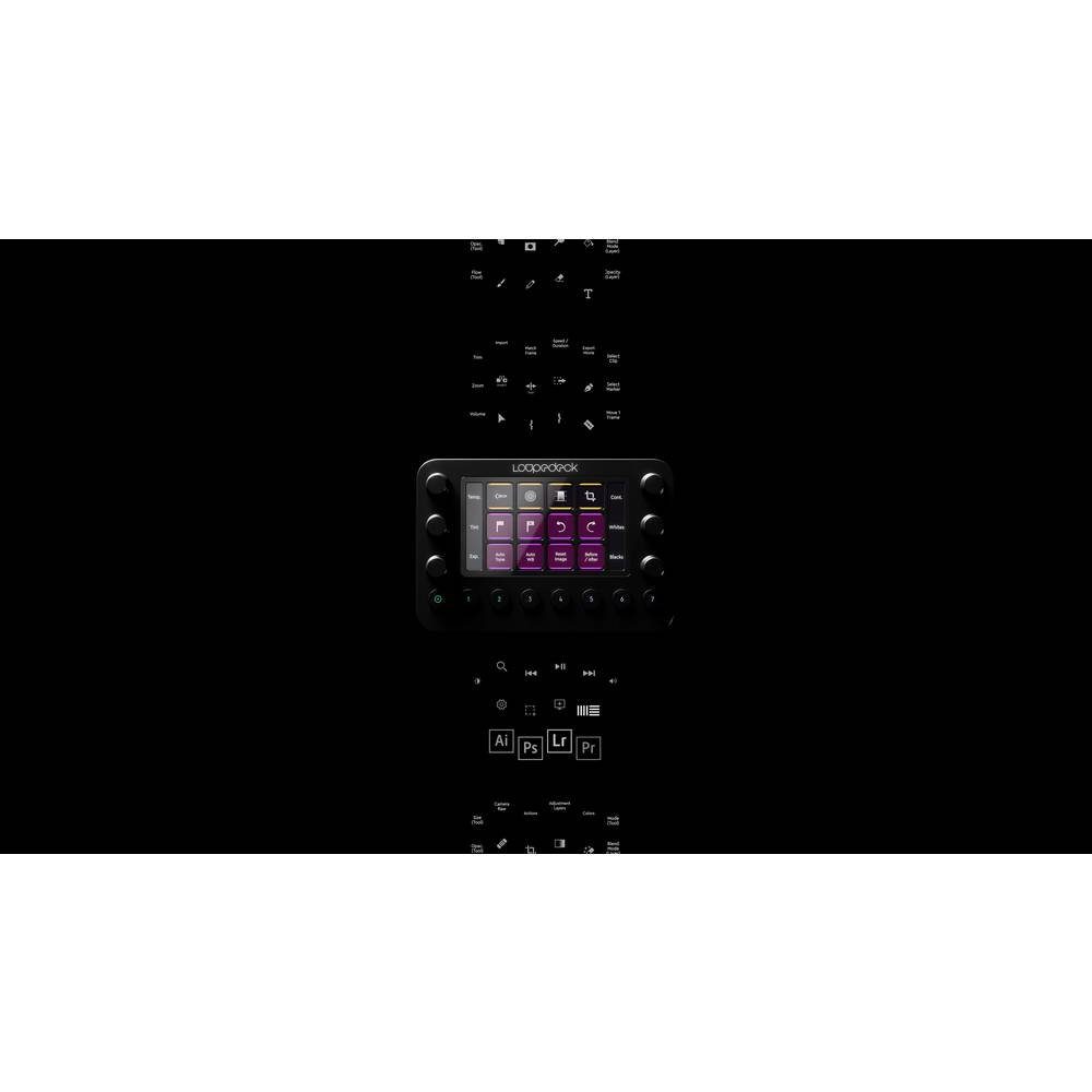 Loupedeck Foto- und Videobearbeitungskonsole Live Tastatur (Beleuchtet, LCD Tasten, Hotkey Funktion, Vollständig anpassbar)