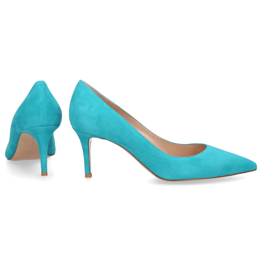Gianvito Rossi - Pumps GIANVITO 70 Veloursleder - türkis
