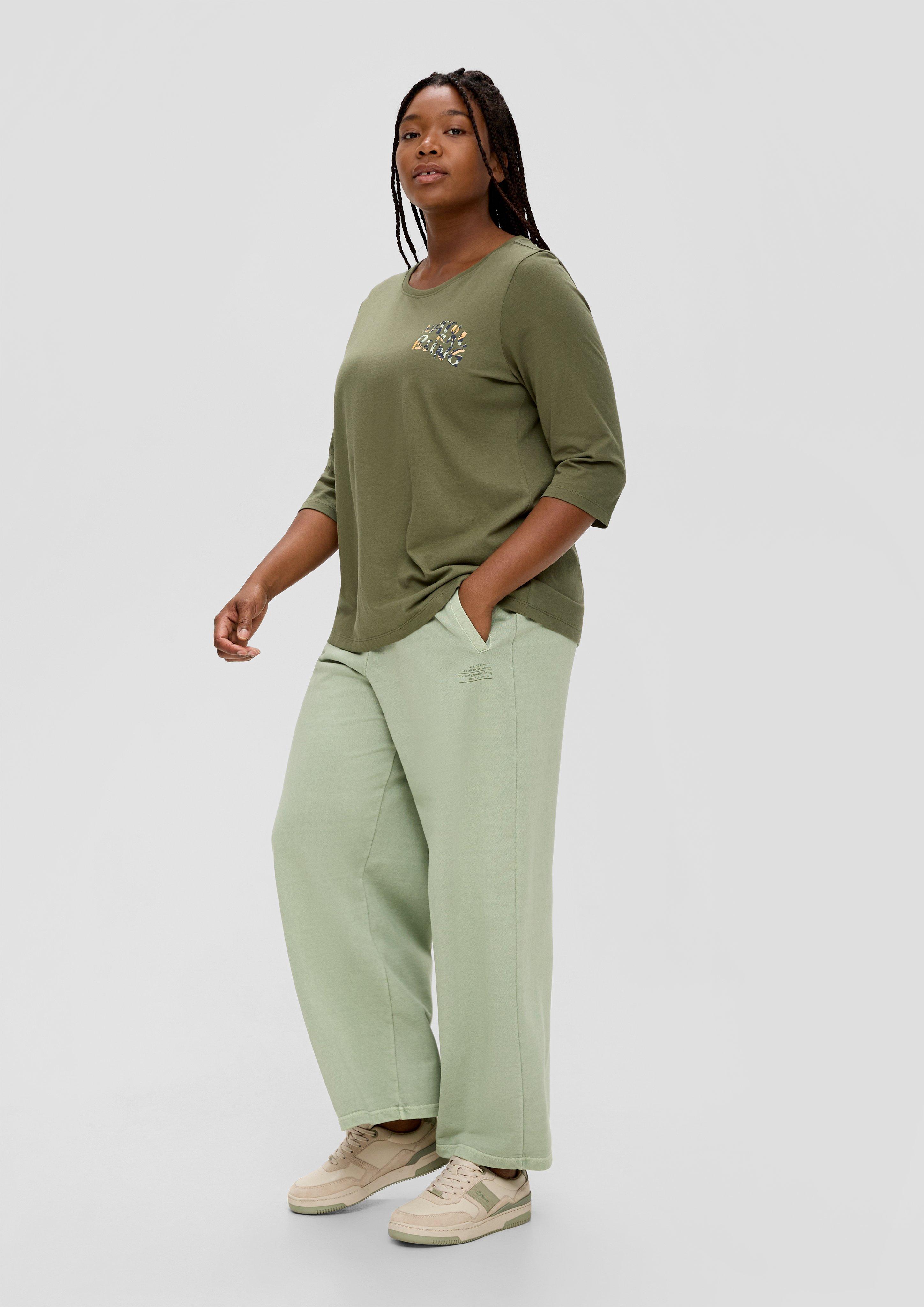 Longsleeve mit Flockprint-Detail  2135938-78D7