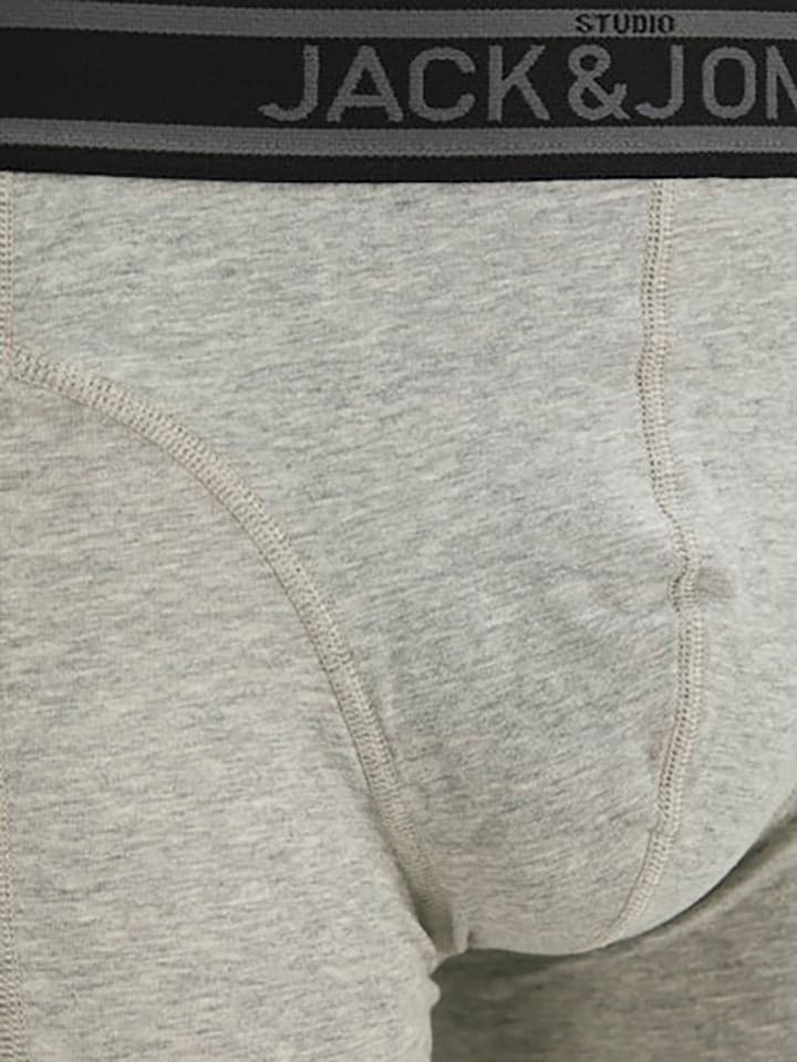 Jack & Jones 3er-Set: Boxershorts in Grau/ Grün/ Schwarz günstig kaufen