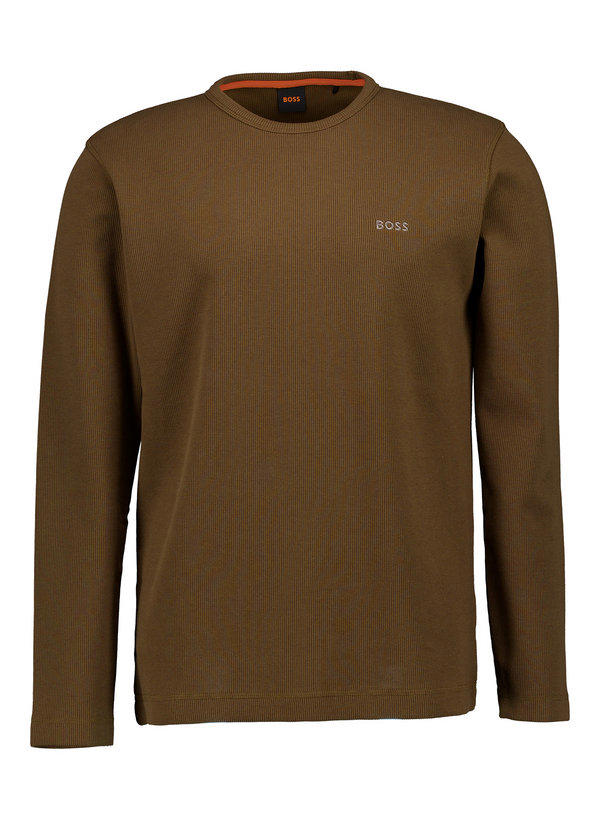 BOSS Orange, Longsleeve Tempesto, Baumwolle, dunkelgrün