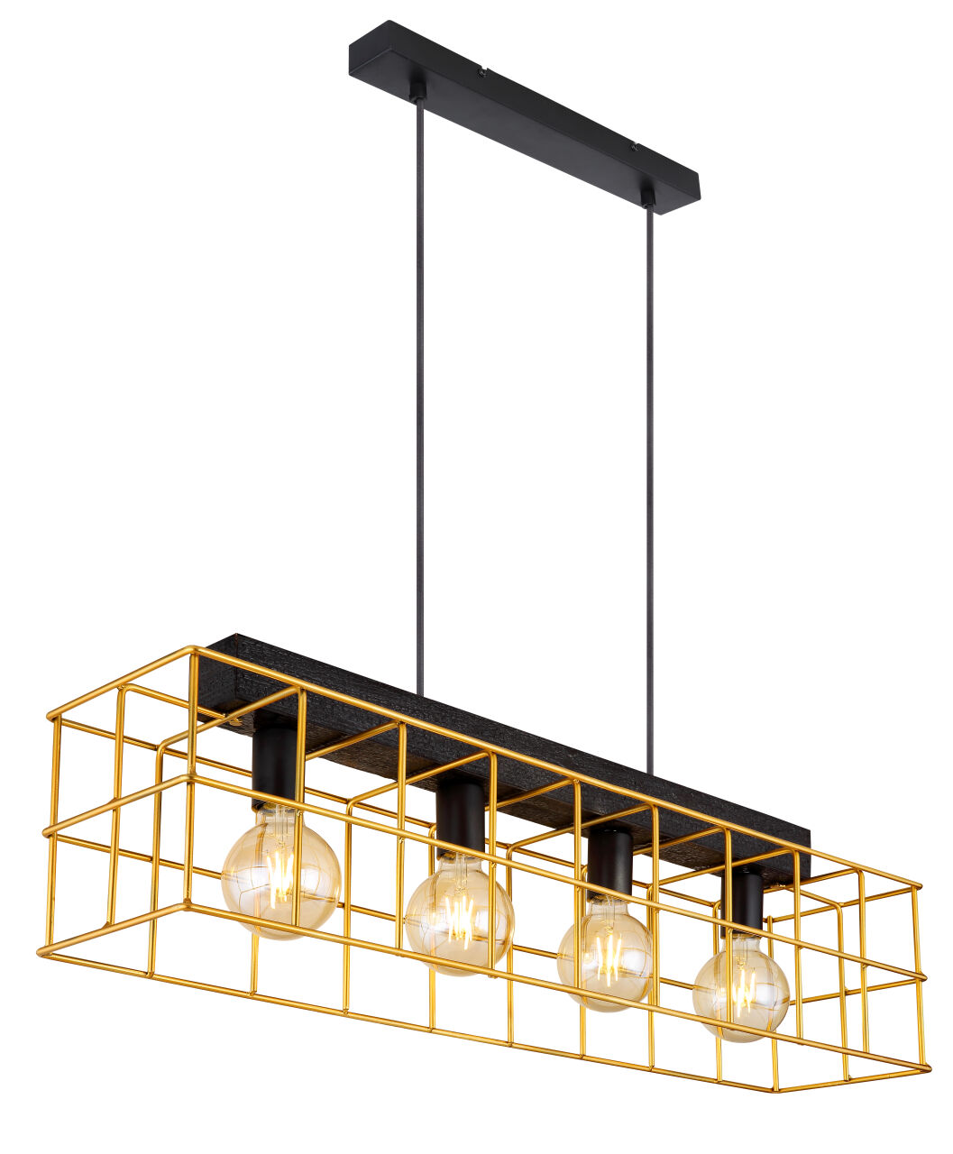 Globo Lighting - MERRIL - Hängeleuchte Metall schwarz, 4x E27