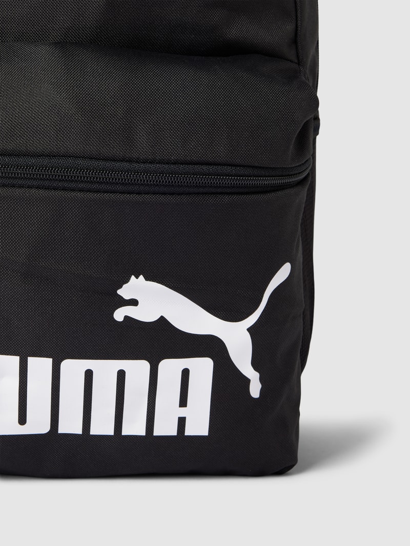 Rucksack mit Label-Details Modell 'Phase' in schwarz