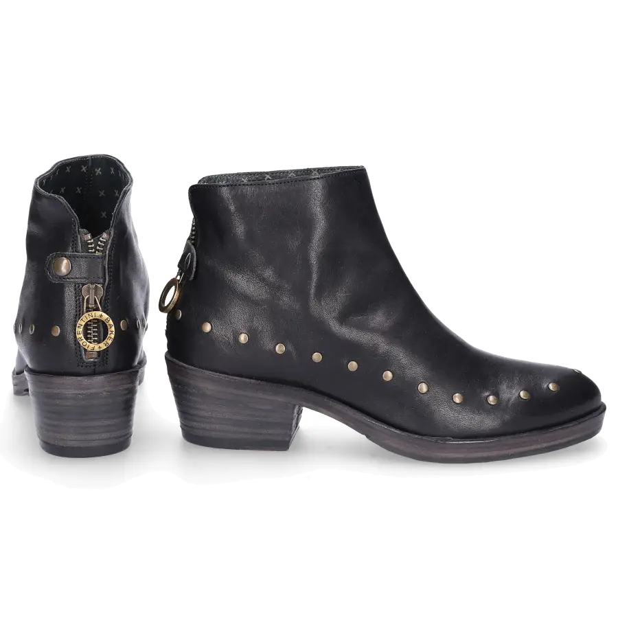 Fiorentini + Baker - Stiefeletten LEMMA BO Glattleder Nieten schwarz - schwarz