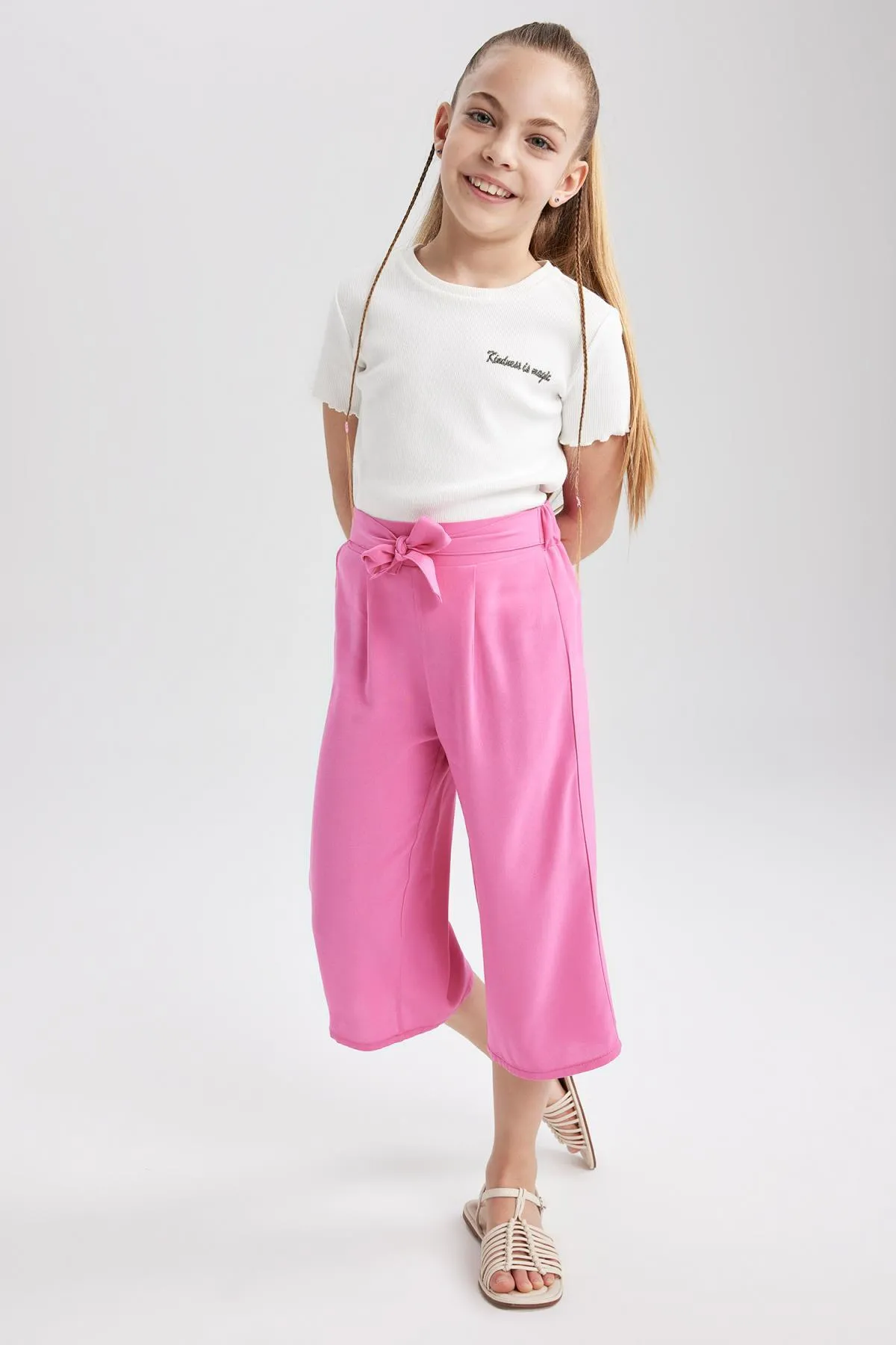 DeFacto  Mädchen-Culotte-Hose aus Viskose mit weitem Bein T3877a623hs