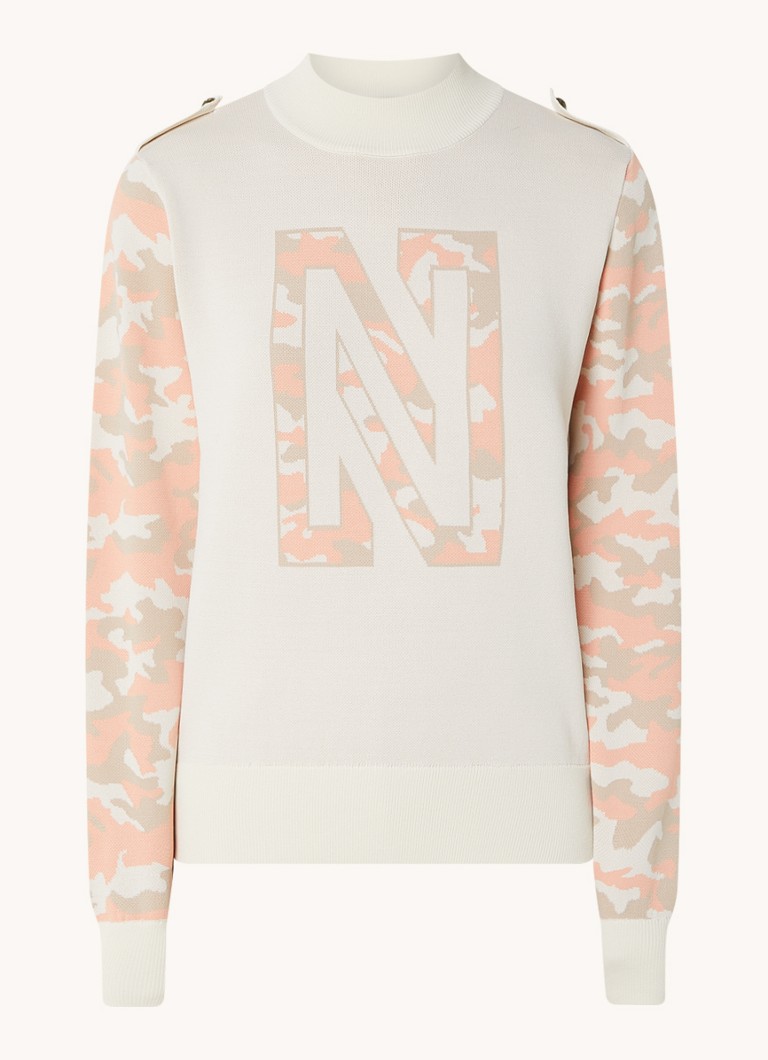 Maglione a maglia fine NIKKIE Agreta con stampa mimetica e collo alto