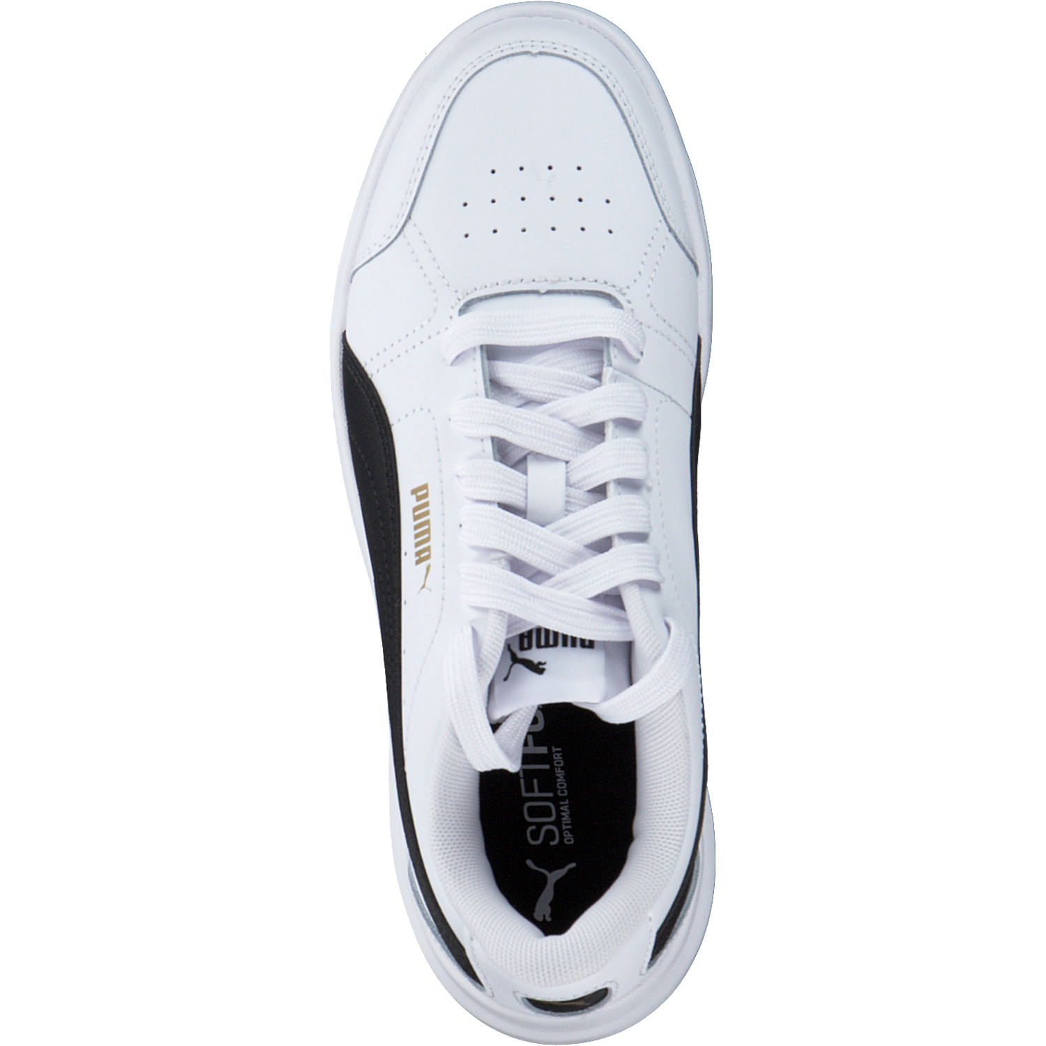 Puma Evolve Court Jr. 389144, Schnürschuhe, puma white/puma black/puma gol