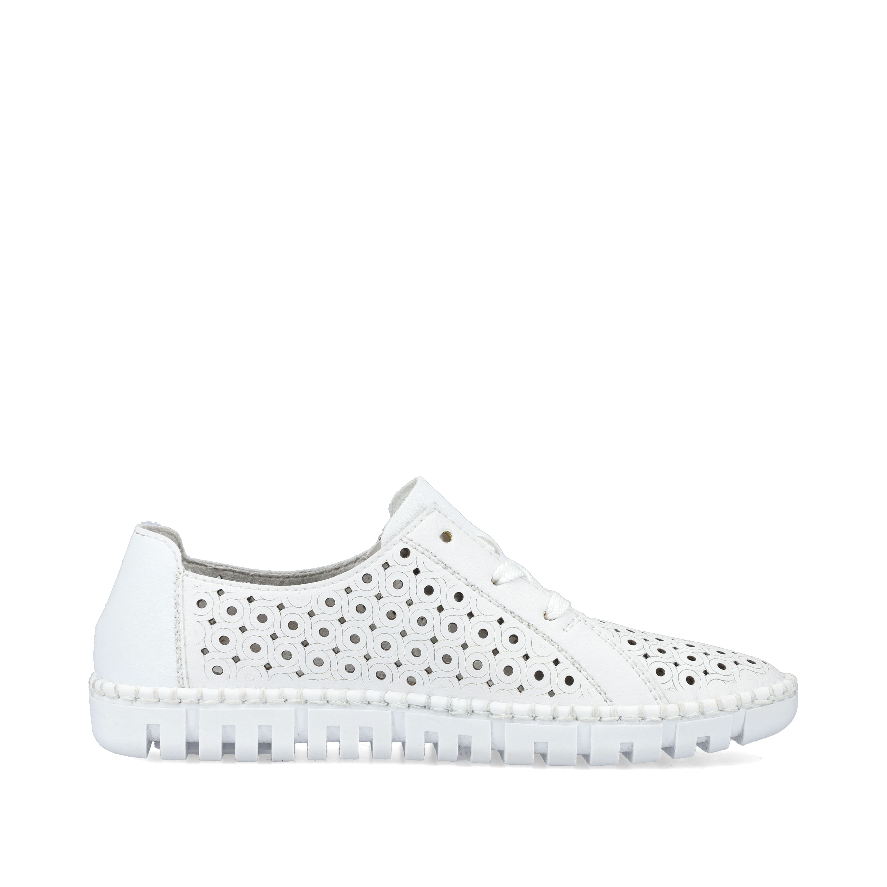 Rieker Damen Schnürschuhe perlweiß