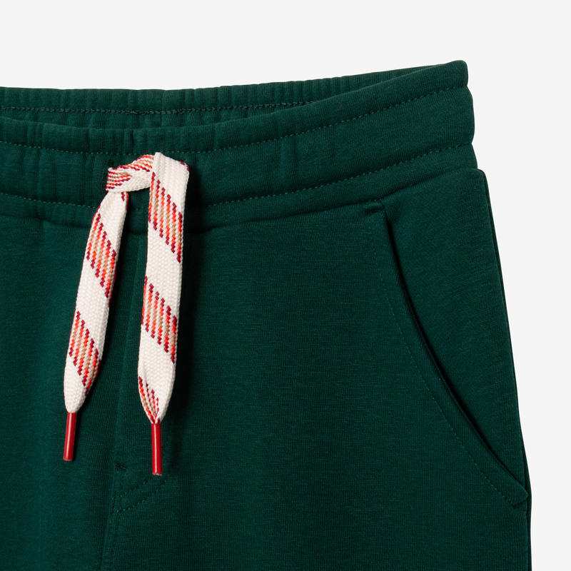 Jogging garçon vert en coton recyclé Catimini