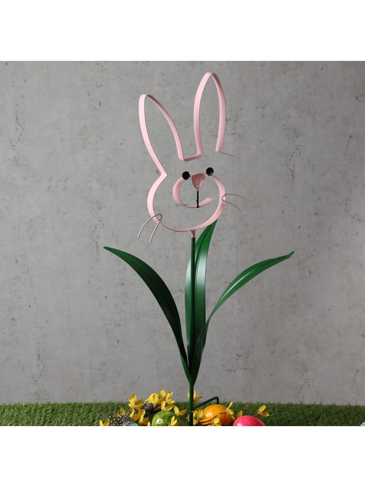 MARELIDA Hase BUNNY Osterhase Beetstecker Gartendeko H: 61,5cm in rosa günstig kaufen onesize