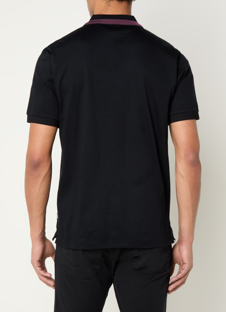 Polo HUGO BOSS Phillipson slim fit com punhos desfiados