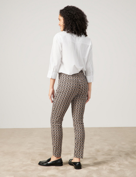 Gemusterte Stretchhose