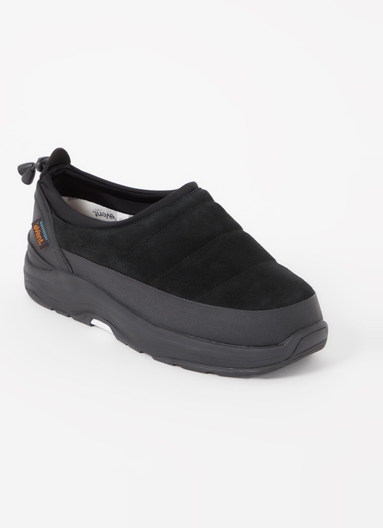 Mocasini din piele întoarsă Suicoke Flash Folk cu șnur reglabil