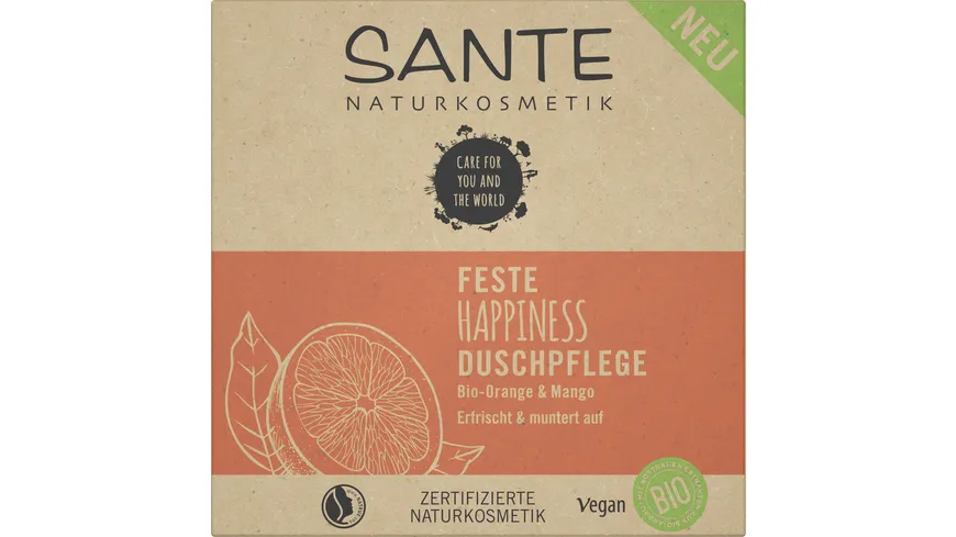 SANTE Feste Happiness Duschpflege Bio-Orange & Mango 60 g