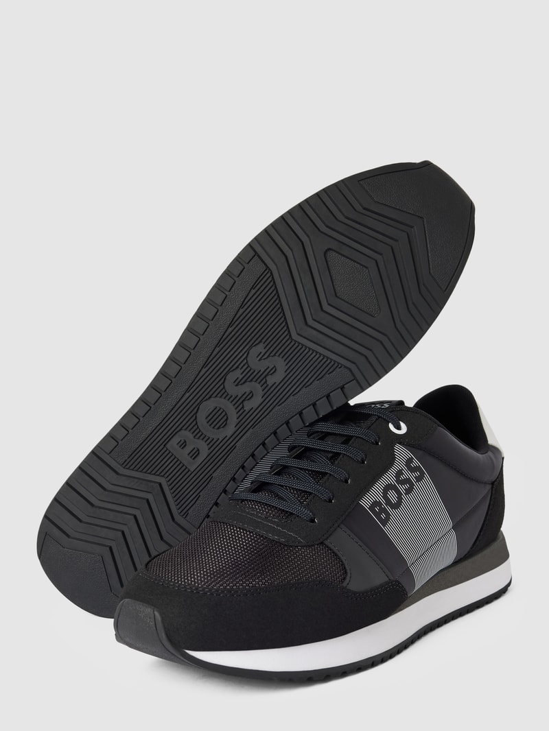 Sneaker mit Label-Details Modell 'Kai' in schwarz