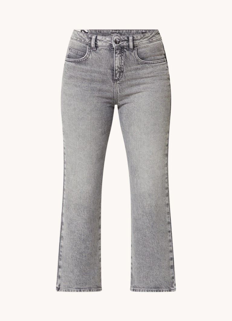 Pantaloni scurți din denim OPUS Lani cu talie înaltă și croială dreaptă