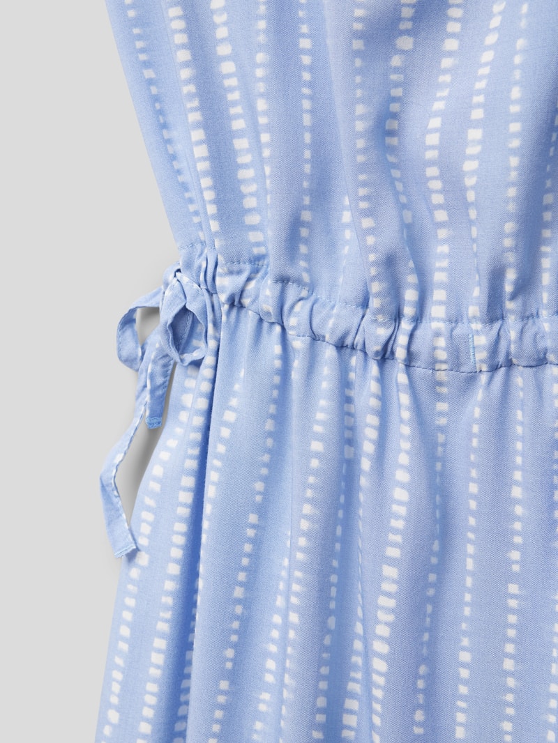 Kleid mit Allover-Muster in bleu