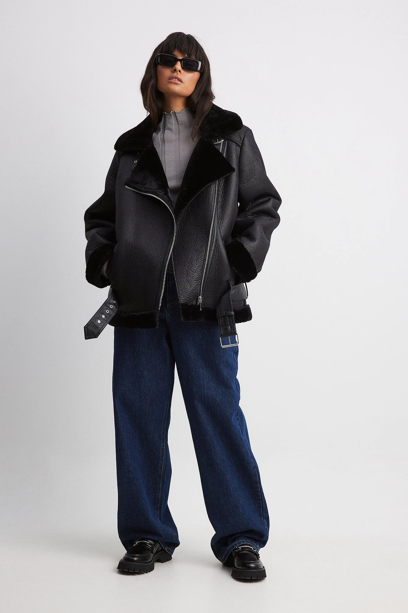 Klassische Bonded-Aviator-Jacke