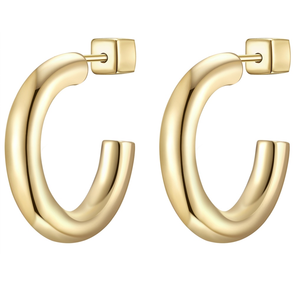 Glanzstücke München Créoles en argent Argent sterling en Or jaune Boucles d'oreilles