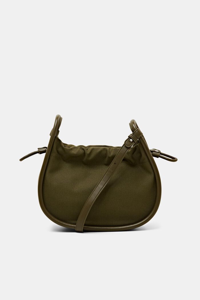 Schultertasche mit Details aus veganem Leder