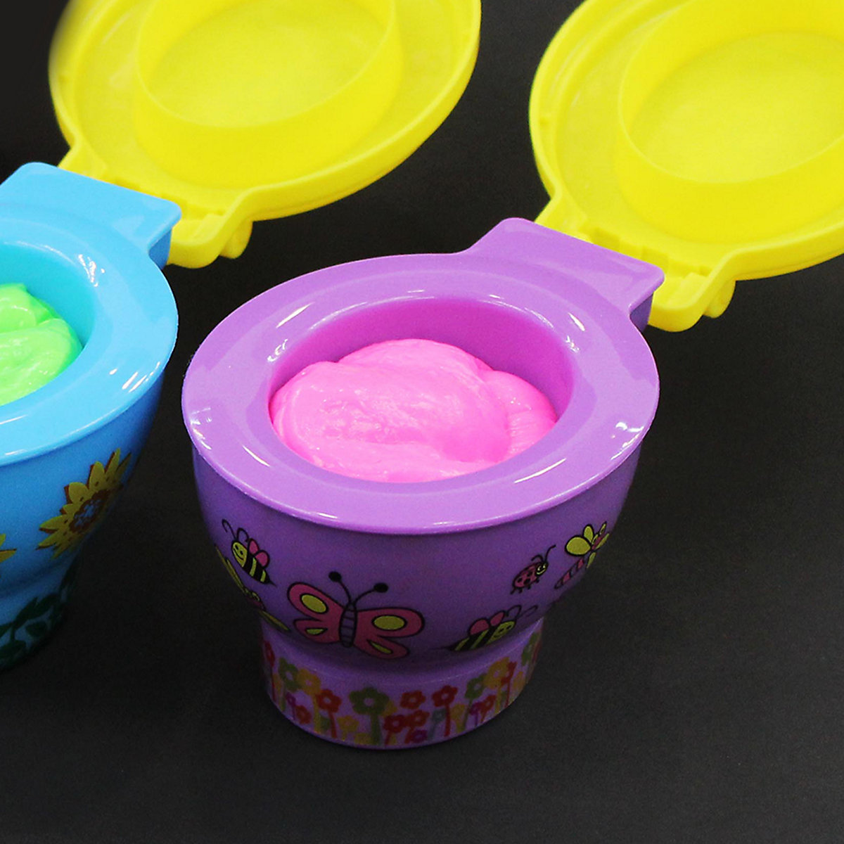 SLIMY Toilet Bowl 3er Set - 3 x 60g Original Mega Slimy Slime Spielmasse mit Ooops Toilette für freche Pupsi Furz Geräusche