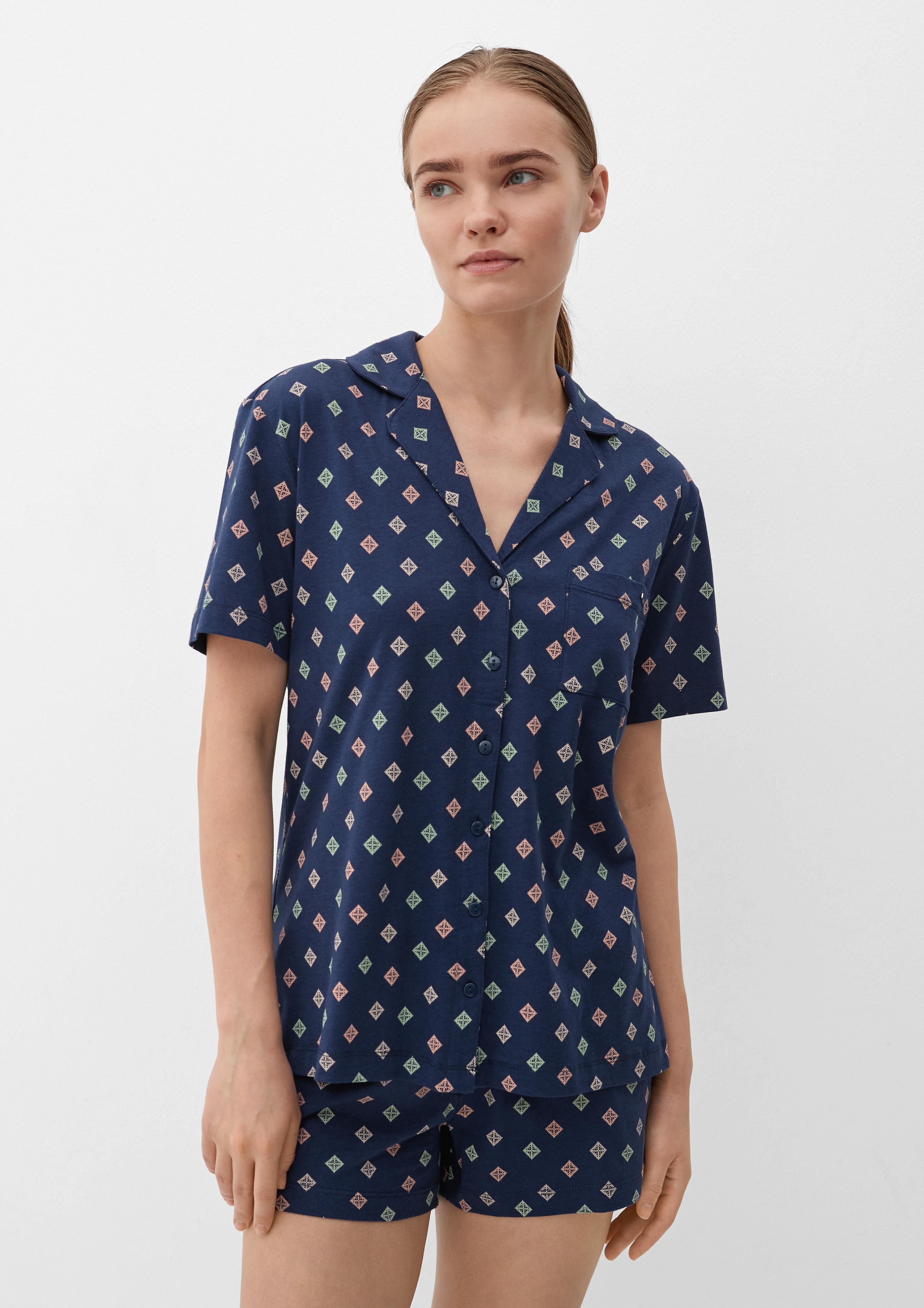Kurzer Pyjama mit Allover-Muster  6008383-5865