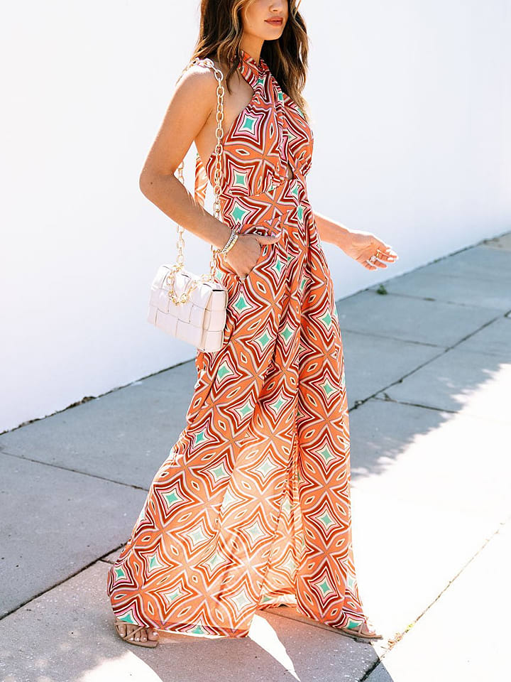 Milan Kiss Jumpsuit in Orange/ Rot günstig kaufen