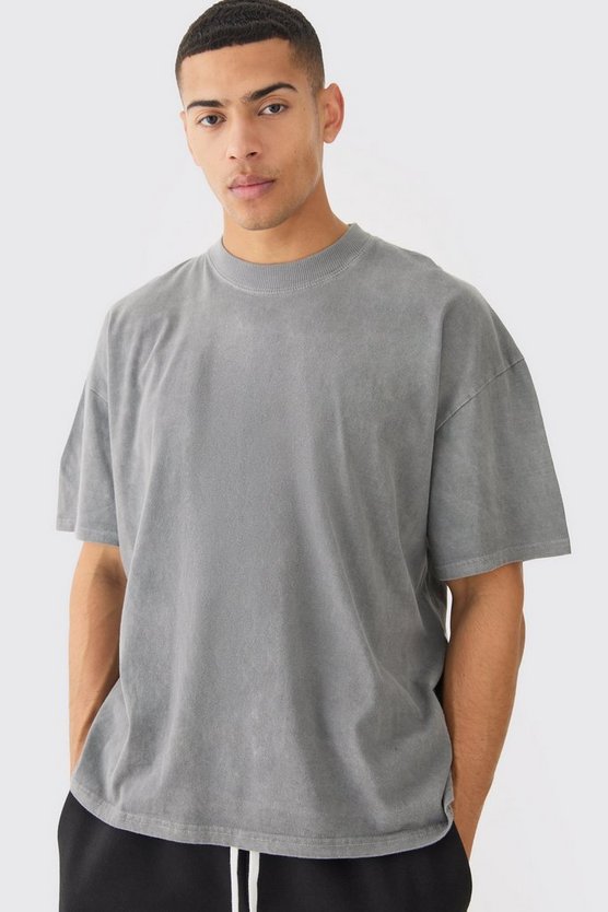 Oversize T-Shirt mit Flammen-Print