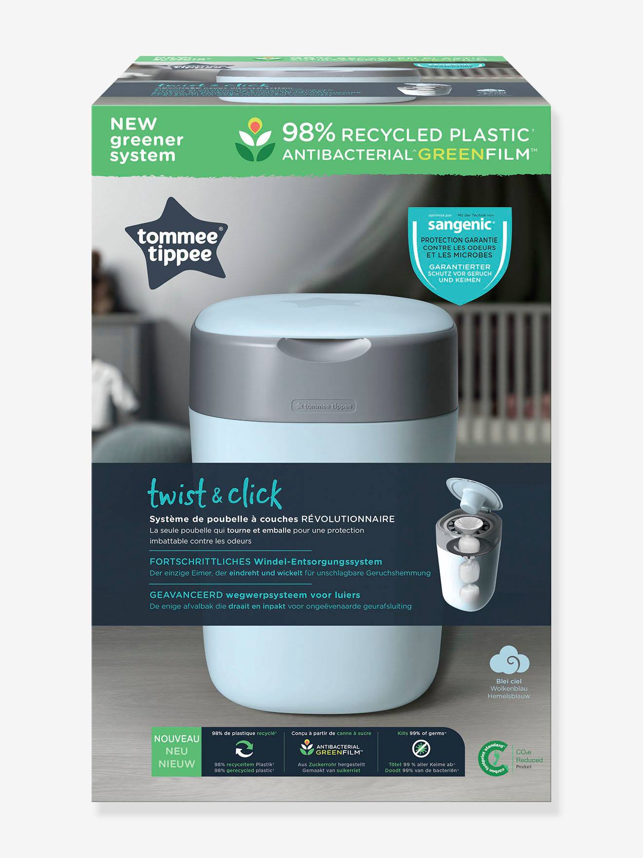 Poubelle à couches Twist & click Tommee Tippee SANGENIC rose