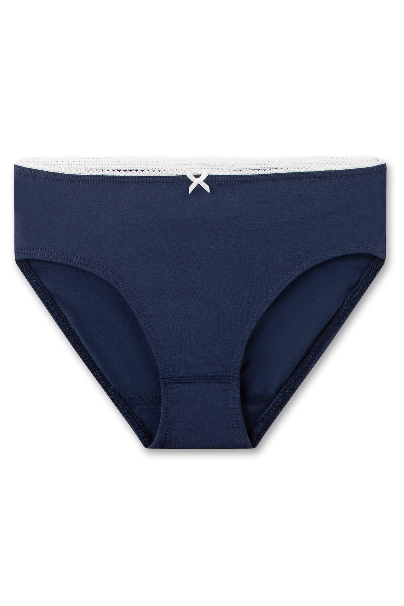 Mädchen-Slips (Doppelpack) off-white & dunkelblau