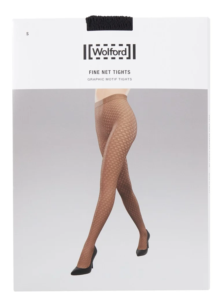 Wolford Fine rajstopy siateczkowe z logo