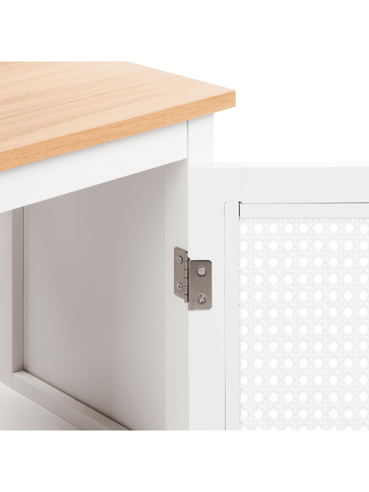 Beliani Waschbeckenunterschrank ALAMOS in Weiß/Heller Holzfarbton günstig kaufen onesize