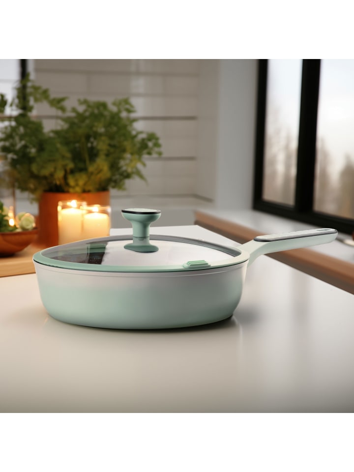 Stoneline Schmorpfanne 28cm mit Deckel in Mint günstig kaufen onesize
