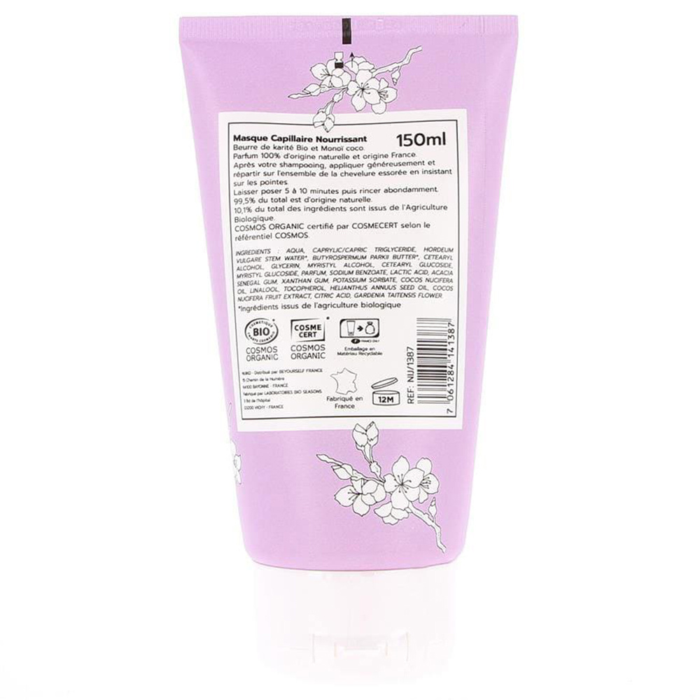 nijiko Masque Cheveux Bio Nourrissant - Monoï Karité Soin et démélant