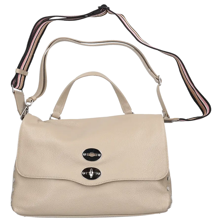 Zanellato - Handtasche POSTINA DAILY GIORNO M Kalbsleder - grau